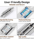 Onedaful 6-inch stainless steel hidden door hinge kit, 2-pack, concealed heavy-duty hinges