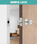 Simple lock on hidden pivot door hinges for wood rooms and bookcases, heavy duty hidden door system with 360 degree rotation.