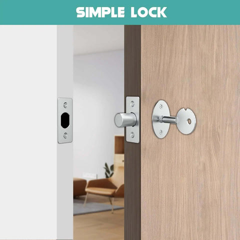 Simple lock on hidden pivot door hinges for wood rooms and bookcases, heavy duty hidden door system with 360 degree rotation.