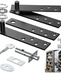 Hidden Pivot Door Hinges For Wood Rooms And Bookcases, Heavy Duty Hidden Door System With 360 Degree Rotation And Simple Lock components