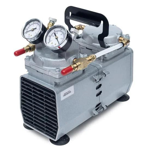 Beast High Capacity Electric Vacuum Pump With Gauge And Regulator For Industrial And Lab Use 2.2 CFM 25.5 Hg 60 Psi 115V Oil Free