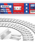 Single Edge Razor Blades Set With 100 High Carbon Steel Blades For Razor Scraper And Utility Knife Heavy Duty One Edge Blades
