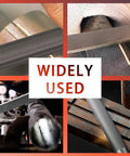 Various applications of the Three Piece 8 Inch Professional File Set with High Carbon Steel Files for Metal, Wood, and Plastic.
