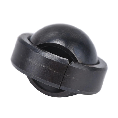 Durable 10 piece high carbon spherical ball bearing set for hydraulics close-up view of single black sphere component