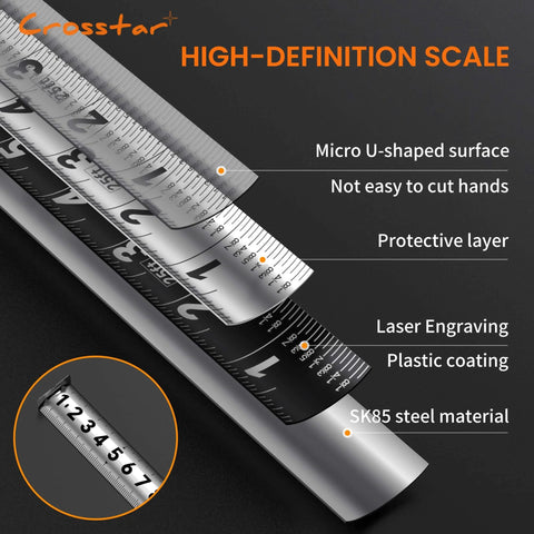25 Foot Magnetic Self Locking Stainless Steel Tape Measure With Dual Sided Imperial And Metric Scales Waterproof And Rustproof Retractable Tape