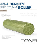 High Density EPP Foam Exercise Roller For Yoga Pilates Stretching Massage And Recovery 36 Inch Black