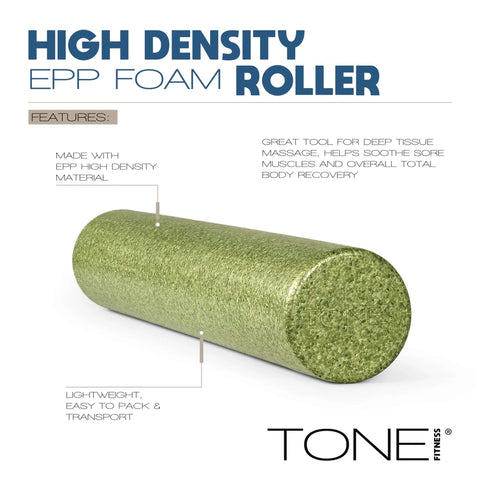 High Density EPP Foam Exercise Roller For Yoga Pilates Stretching Massage And Recovery 36 Inch Black