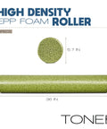 High Density EPP Foam Exercise Roller For Yoga Pilates Stretching Massage And Recovery 36 Inch Black With Firm Deep Tissue Pressure