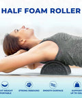 High Density EPP Half Round Back Roller Foam for Exercise Yoga Pilates and Stretching used by woman for support and stretching