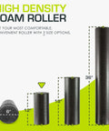 High Density Foam Roller 12 Inch Long Firm Full Body Massage Tool For Back Stretching Yoga Pilates Post Workout Muscle Recovery Black