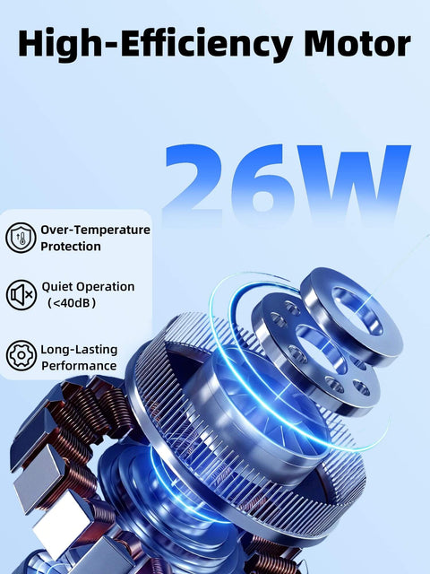 Close-up of high-efficiency motor details for 8 Inch Shutter Exhaust Fan With 760 CFM High Speed Wall Mounted Ventilation