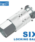 High Flow Three Eighths Inch Air Fittings Kit With Quick Connects Beefy Industrial Couplers And Plugs FNPT And MNPT Threads