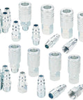 3/8 Inch High Flow Air Hose Quick Connect Fittings Kit with 3/8 and 1/4 Inch NPT Threads Couplers and Plugs 24Pc Set