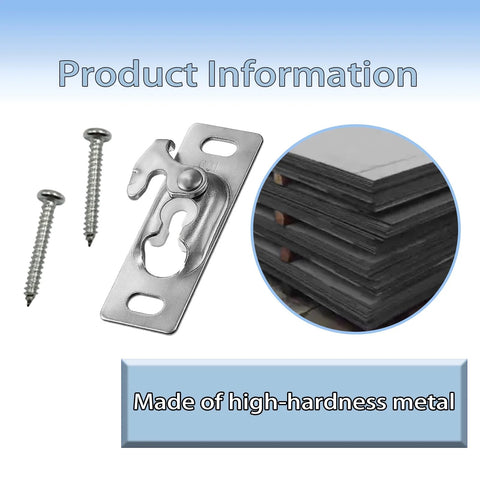 H529 Sliding RV Door Hardware Kit With Sliding Door Hanger Pocket Door Rollers And Connection Plate shown with metal screws