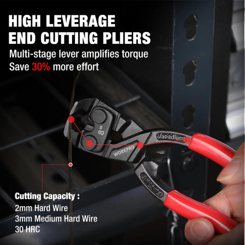 8 Inch Nail Puller Pliers With High Leverage End Cutting Jaws Ergonomic Handles And Durable CR V Steel Construction
