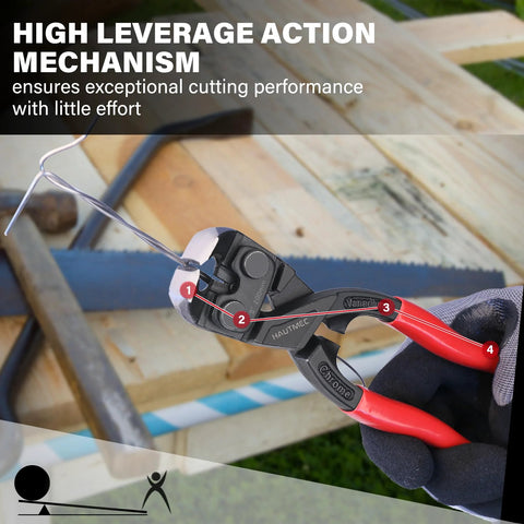 High Leverage 8 Inch Nail Puller Pliers Tool With Anti Slip Grip For Nail Removal In Tight Spaces CRV Steel End Cutting Pliers