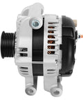 Side view of Beefed Up 12V 160Amp Alternator for Dodge Charger 2006 2007 Magnum 2005 2006 2007 and Chrysler 300 2005 2007 with 6 Groove Pulley CW Replacement OE 11113 04896805AC