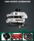 Beefed Up 12V 160Amp Alternator for Dodge Charger 2006 2007 Magnum 2005 2006 2007 and Chrysler 300 2005 2007 with 6 Groove Pulley CW Replacement OE 11113 04896805AC