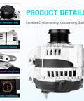 Beefed-Up 3.6L Alternator Replacement Fits 2011-2014 Chrysler 200, 2011-2016 Town And Country, 2011-2019 Dodge Journey