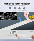 3M 4950 Heavy Duty Double Sided Foam Mounting Tape White Waterproof Adhesive demonstration of adhesion flexibility ductility