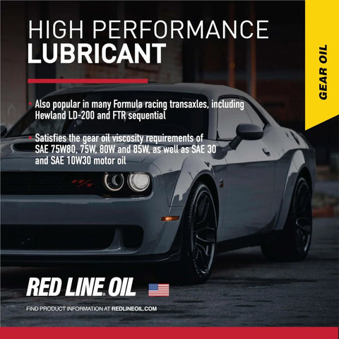 Red Line 50104 75W85 GL-5 Full Synthetic Gear Oil for high-performance vehicles and racing applications