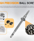 High Precision Ball Screw RM SFU1605 600mm 16mm Diameter with Metal Deflector in a detailed view