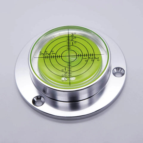 High Precision Flange Plate Bubble Level 60mm Diameter For Travel Trailer And RV Leveling Easy To Use With Three Mounting Holes