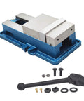 High Precision Machinist Vise 3 In By 2.95 In For CNC Milling Machines Without Base Clamp shown with components.
