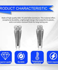 Restore reliable door latch function with this 8-piece repair kit featuring polished aluminum components and quality icons.