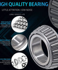 Close-up of steel bearings from 2 Sets 3500lb Boat Trailer Axle Bearing Kit for #84 Spindle