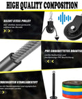 Upgraded Cable Pulley System For Home Gym LAT And Lift Attachments with PVC wire rope and silent steel pulley features