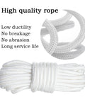 High quality white rope with low ductility and long service life, features no breakage or abrasion, suitable for pulley systems.