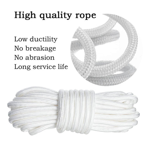 High quality white rope with low ductility and long service life, features no breakage or abrasion, suitable for pulley systems.