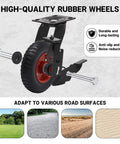 8 inch outdoor heavy duty rubber caster wheels designed for rough terrain, industrial swivel casters with brake for