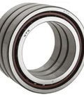 Side view of ultra high speed single angular contact ball bearing, demonstrating precision performance for smooth rotation and low friction.