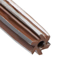 Close-up of Pro Grade High Speed Steel Hand Reamer For Metalworking One Quarter Inch Cutting Diameter with six straight flutes