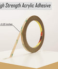 Heavy Duty Double Sided Tape 300LSE Clear Mounting Tape 0.25 Inch By 36 Foot Ultra Thin 0.17mm Acrylic Adhesive roll standing