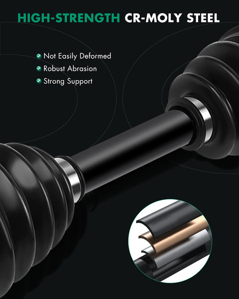 Close-up of Front Right CV Axle Drive Shaft For Mercedes-Benz E Class 2004-2009 AWD 4Matic Replacement with CR-Moly Steel
