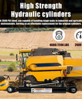 High strength hydraulic cylinders on farm equipment, 4600/7200 lbs capacity, 2600 PSI, for industrial and agricultural use
