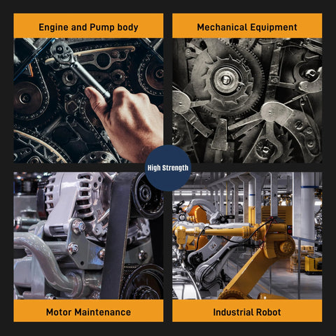 Green High Strength Threadlocker That Fills Gaps In Worn Threads And Keeps Fasteners Tight Through Heat Oil And Chemicals for engines and robots