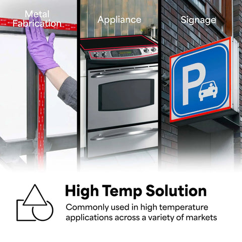Sticks Like Crazy High Temp Dark Gray Double Sided Foam Tape 4611 used in metal fabrication, appliance, and signage applications.