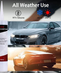 Beefy High Temp Silicone Gasket Maker Black Sealant For Automotive Motorbike And Machinery 13 Oz Tube shown with cars