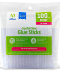 Pack of AdTech High Temp Mini Glue Sticks Five Sixteenths Inch By Four Inch 100 Pack For Hot Glue Guns with clear packaging.