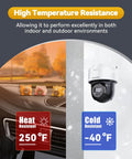 Heavy Duty Double Sided Tape Heat Resistant And Waterproof For Indoor Outdoor Use Automotive Mounting Foam Tape Removable No Residue With Mega Strong Adhesion 1 Inch By 20 Feet image showing temperature resistance.