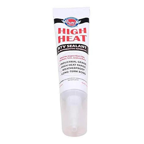 High Heat RTV Sealant And Automotive Adhesive For Heat Tabs, Gaskets, And More, Industrial Grade Silicone, 2.8 Oz Tube