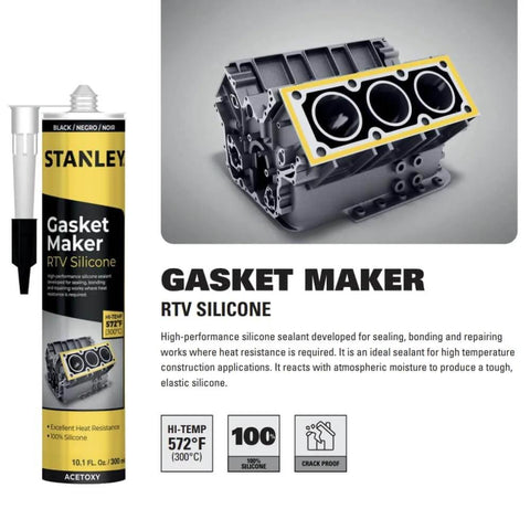 High-Temp RTV Silicone Gasket Maker for Auto Engines and Valve Covers, oil, vibration resistant, heat resistant black sealant