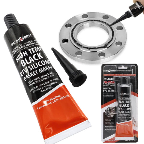 High Temperature Instant RTV Silicone Sealant Gasket Maker For Engine Parts Bonding 105g 3.7oz tube, nozzle, and packaging