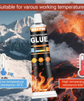 High Temperature Silicone Sealant Kit For Fast DIY Fixes And Heat Resistant Bonds Black RTV Adhesive Glue tube with volcano background
