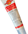 High Temp Silicone Adhesive Sealant For Grills And Smokers, Food Safe Gasket Maker Up To 600F, 3 Oz Tube, red and white packaging