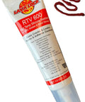 High Temp Silicone Adhesive Sealant For Grills And Smokers, Food Safe Gasket Maker Up To 600F, 3 Oz Tube with red sealant bead